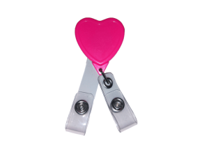 Stay-n-Pull™ Badge Reel, Heart – 40060