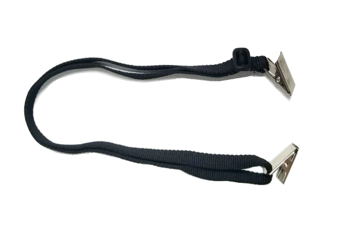 Adjustable Face Mask Retainer Lanyard with 2 Bulldog Clips – Multiple Colors