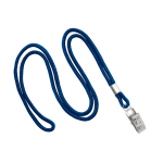Non-Breakaway, 36″ Round Lanyard with Nickel Plated Bulldog Clip